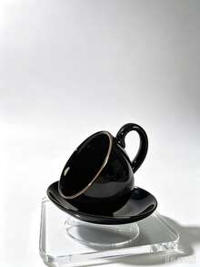 2D Acrylic Vintage Coffee Cup Decor, Glossy Texture, Suitable For Home And Office - Multicolor - View 6