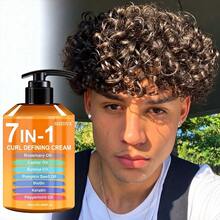 9.47 Oz, 7-In-1 Curl Defining Cream | Moisturizing Styling Cream For Adults | 1 Bottle, Long-Lasting Hold, Frizz Control, Non-Greasy, Suitable For Straight, Wavy And Curly Hair, Stylish Bottle Design, Unisex. - Multicolor - View 4