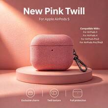 Corduroy Fine Fabric Texture Protective Case Compatible With Airpods 5, Minimalist Luxury Earphone Shell Compatible With AirPods 1/2/3/4/5/Pro/Pro2/Pro3 Bluetooth Earphones - Multicolor - View 78