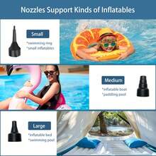 RAF Fast Inflation & Deflation Electric Air Pump, 110V US Plug, 3 Multi-Size Nozzles, Portable Air Pump For Air Mattress, Pool Float, Vacuum Storage Bags, Powerful Electric Air Compressor - US A Type Plug(110-127V) - View 12