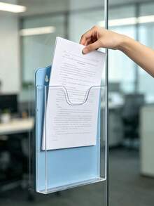2/3 cái giá treo tường đựng brochure bằng acrylic trong suốt A4 A5, kệ trưng bày tài liệu tạp chí tờ rơi, khay sắp xếp hồ sơ treo với bảng lưng màu macaron, phù hợp cho bàn lễ tân văn phòng, lớp học và gia đình - Nhiều thông số kỹ thuật - Xem 4