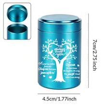 Small Urns For Human Ashes Keepsake Mini Cremation Urn For Adult Male Female Keepsake Memorial Ashes Holder For Human Pet, Blue-Tree Of Life Urn ﻿ - Blue - View 2