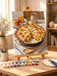 DIY Delicious Apple Pie And Fruit Still Life (Frameless Or Framed) Paint By Numbers Kit(Acrylic) Arts & Crafts For Adult Beginners Home Wall Decor Holiday Gifts - Sets - View 4