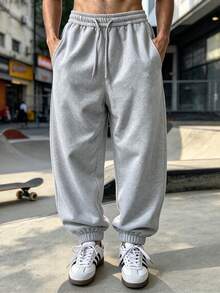 Impala Pantalón Jogger Hombre Oversize, Estilo Hip Hop Y2K, Moda Urbana Masculina, Streetwear Hombre, Outfit Urbano, Combinación Casual, Moda Urbana Hombre Envío desde México, Pantalón Jogger - Gris - Ver 2