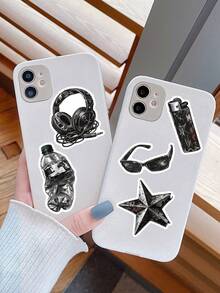 54 Pcs Aesthetic Grunge Vinyl Stickers, Waterproof Vintage Gothic Punk Decals, Journaling Scrapbook Sticker Set For Water Bottles Laptops Phone Cases Luggage Teens Adults - Grunge - View 5