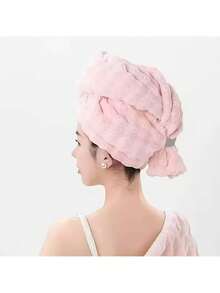 Large Size Quick-Dry Women's Absorbent Hair Turban - Multicolor - View 9