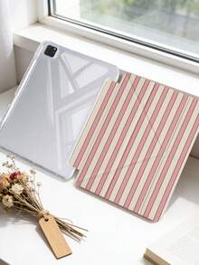 1件粉黃條紋平板保護殼，適用於 MatePad Air 11.5"、11.5 S，壓克力背板，Y型折疊支架，筆槽，適用於 Redmi Pad 2 11"、Pad SE 11"，適用於 iPad Air 11"、A16、第9代、第10代、第11代，彩繪平板保護殼 - 彩色 - 查看 6