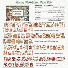 4Pcs/Set Magical Forest Fairy PET Washi Tape Vintage Fantasy Pre-Cut Decorations Transparent Masking Tape For Stickers Scrapbooking Journal Diary Decoration Collage Material Journaling Supplies - 4 Pieces/set - View 14