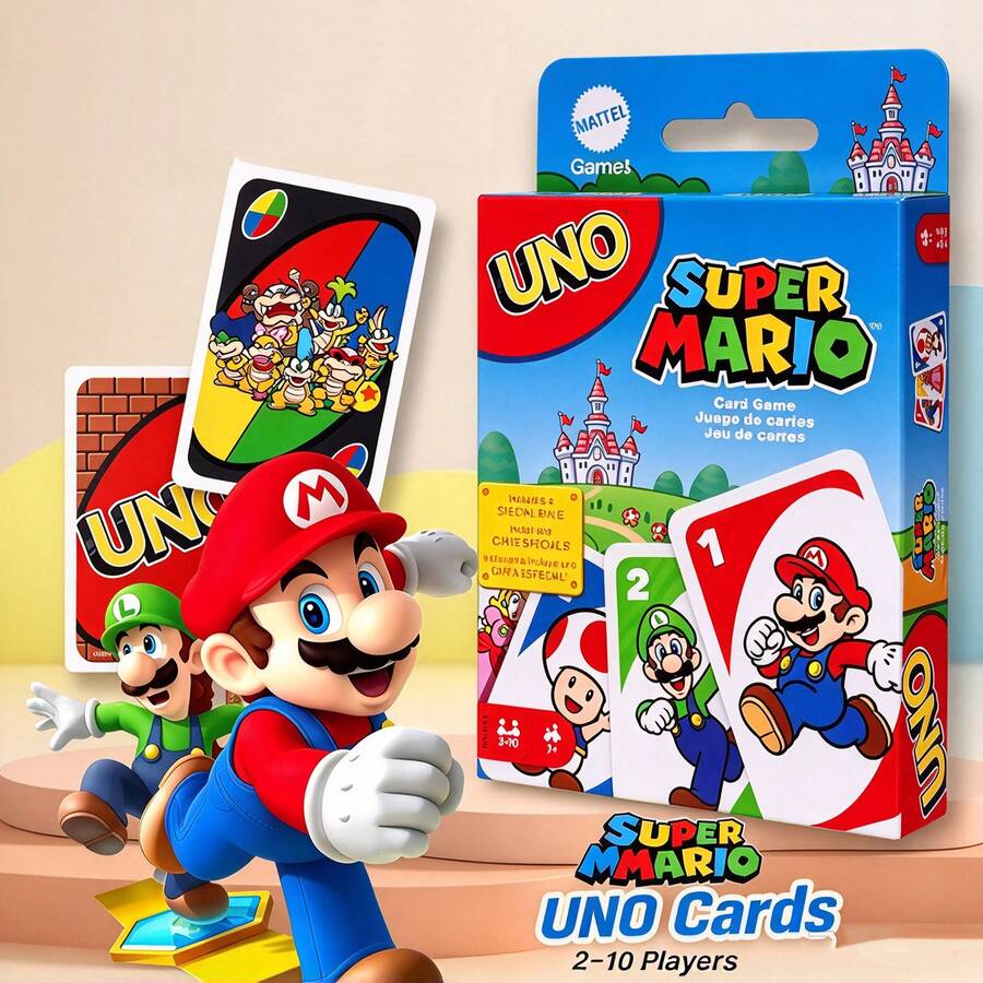 Mattel UNO Card Game - Cartoon Theme Tabletop Toy, Suitable For 2–6 Players. Join The Battle! - DRD00 - View 1