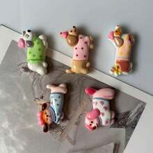5/10/15pcs Cute Dachshund Fridge Magnets, Fun Animal Resin Magnetic Fridge Magnets, Creative Design Kitchen And Office Decor, Home Decor, Birthday Gift, Mother's Day Gift, Valentine's Day Gift - Multicolor - View 1