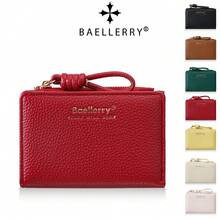1pc-Baellerry Women's Short Wallet, PU Leather With Wrist Strap, Lychee Textured Casual Wallet, Lightweight Elegant Minimalist Daily Carry Wallet - Multicolor - View 2