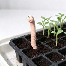 5/1pc Worm Water Sensor, Greenhouse Worm Water Sensor, Plant Decoration, Indoor Plant Hygrometer, Gardening Monitoring Potted Plant Decoration - Multicolor - View 4