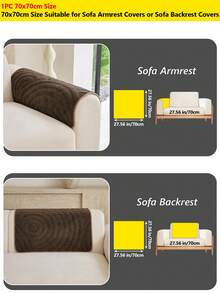 1PC Cream Style Sherpa Fleece Anti-Slip Pet-Friendly Dirt-Proof Sofa Pad, Suitable For Living Room Bedroom Room Sofa Decoration, Protector Cover Pad, Machine Washable - Multicolor - View 45
