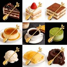 Mini Leaf Coffee Spoon, 10/20/30/40Pcs Stainless Steel Stirring Teaspoon, Multi-Purpose Dessert Fruit Appetizer Spoon For Wedding Christmas Party, Holiday Gift & Stocking Fillers - - - View 10