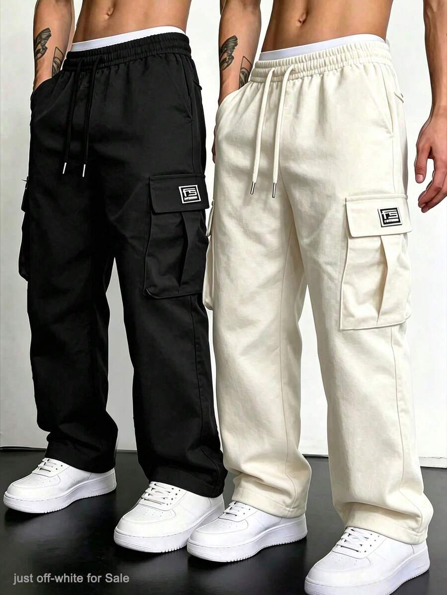 Men's Outdoor Sports Cargo Hiking Pants, Loose Fit, Multi-Pocket Design, Suitable For Hiking, Camping And Daily Wear, Non-Stretch Fabric, Recommended To Order One Size Up - Beige - View 1
