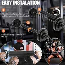 Barbell Squat Pad, Suitable For Squats, Lunges And Hip Thrusts - Foam Sponge Pad Can Reduce Neck And Shoulder Pressure During Training, Fits Standard Barbells - A - View 7