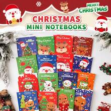 6/12/24pcs Christmas Mini Notebooks, Holiday Santa Claus Cartoon Pattern, Blank Pocket Memo Pads, Suitable For Children And Students, Christmas Party Gift Bag Fillers, Christmas Stocking Stuffers, Classroom Rewards, Bulk Pack, Random Colors - Christmas - View 2