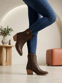 Women Ankle Boots & Booties - Cafe - View 2