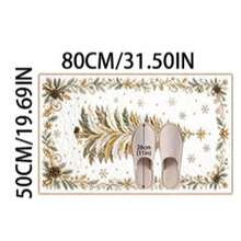 1pc Gold Christmas Tree Runner Rug, Hallway Long Carpet, Area Rug, Living Room Home Decor, Room Decoration, Washable Carpet, Christmas Gift - Gold Christmas Tree - View 16