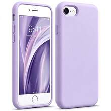 原裝矽膠保護殼，相容 iPhone 13 14 15，[軍規級防震保護] 矽膠保護殼，內層柔軟防刮微纖維襯裡，相容 iPhone 16 Pro Max 17 Pro Max 18 Pro Max XS Max XR 7 8 Plus SE2022 6s 6s Plus 12 Mini 11 - 莫蘭迪紫 - 查看 11
