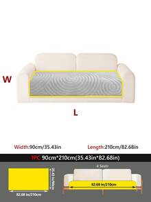 1PC Cream Style Sherpa Fleece Anti-Slip Pet-Friendly Dirt-Proof Sofa Pad, Suitable For Living Room Bedroom Room Sofa Decoration, Protector Cover Pad, Machine Washable - Multicolor - View 13