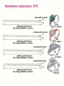 8pcs Set - 4 Different Styles Of Transparent Plastic Spiral Ring Sizers, Adjustable Ring Size Spiral Springs, Designed For Loose Rings, Suitable For Weddings And Various Sizes - Coil Style - View 12