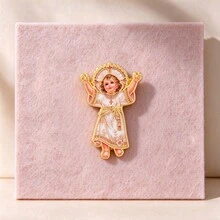Religious Divine Enamel Brooch, Golden Trim Holy Figure Pin, Inspirational Christian Faith Badge For Backpack Jacket Hat, Lovely Gift For Believers - Multicolor - View 2