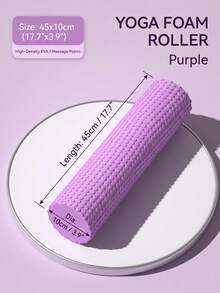 1pc High Density Foam Solid Roller Massager, Relax Back And Leg Muscles, Designed For Muscle Massage Relaxation, Fascia Trigger Point Release, Sports, Yoga, Pilates And Stretching, Muscle Massage - Multicolor - View 20