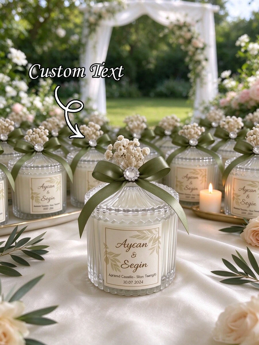 Personalized Wedding Guest Favors, Customized Candle Stickers, Customized Name Labels, Gift Tags, Cards, Wedding Christmas Party Favors And Gift Packaging Labels - Multicolor - View 1