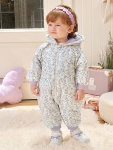 Balabala Cute Unisex Baby's Romper, Cozy Infant Clothes For Winter 2026 - White Tone - View 1