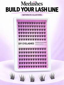 DIY Segmented Single Cluster Eyelashes, Create Atmospheric Eye Makeup As You Wish, Realistic Soft Fibers, Lightweight And Comfortable On Skin Without Irritating Eyes - View 6