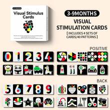Foldable Visual Stimulation Card Set, 1-4 Stage High Contrast Black & White And Colorful Learning Cards, Suitable For Newborn Brain Development, Ideal Christmas Gift - Multicolor - View 13
