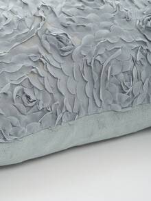 2pcs Solid Color Embroidered Fabric Pillow Covers, Modern Minimalist Polyester Square Cushion Covers For Living Room Home Decor - Dusty Blue - View 4