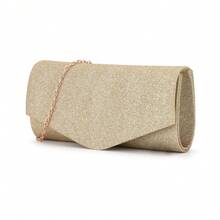 Evening Clutch Bag Envelope Style, Women's Clutch Bag With Rhinestone Decor Set, Detachable Chain, Sparkling Elegant Decoration For Wedding Party - Multicolor - View 17