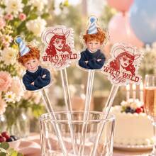 10/30/50/100pcs Customized Wedding Personalized Letter Stir Sticks | Party Decor, Transparent Acrylic Letter Customized Acrylic Stir Sticks - Multicolor - View 5