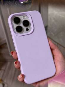 溝槽按鈕高品質液態矽膠手機殼，相容 iPhone 18 Pro Max 17 16 15 14 13 12 11 Pro Max，柔軟蠟感橡皮擦觸感，親膚舒適 - 淡紫色 - 查看 2