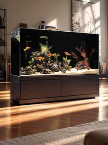 Black Background Film For Fish Tank, PVC Opaque Aquarium Background Paper, Aquatic Plant Tank Decoration Film. Fish Tank Back Cover Sticker. Pure Black Fish Tank Background Wall Sticker Suitable For Ornamental Fish Tank, Tropical Fish Tank, Aquatic Plant Landscape Tank - Black - View 2