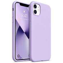 原裝矽膠保護殼，相容 iPhone 13 14 15，[軍規級防震保護] 矽膠保護殼，內層柔軟防刮微纖維襯裡，相容 iPhone 16 Pro Max 17 Pro Max 18 Pro Max XS Max XR 7 8 Plus SE2022 6s 6s Plus 12 Mini 11 - 莫蘭迪紫 - 查看 8