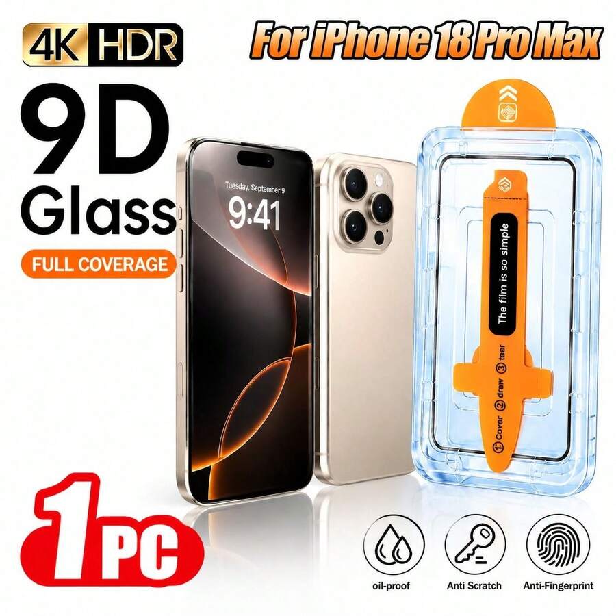 XINHONGYU 1片 HD 透明防塵倉儲強化玻璃螢幕保護貼,適用 Phone Duo /18 Pro Max/18 Pro /17 Pro Max/17 Pro/17 Air/17/Phone 15 Pro Max/15 Pro/15 Plus/16 Pro Max/16/16e/16 Pro/16 Plus/14 Pro Max/14/14 Pro/14 Plus/13 Pro Max/13/13 Pro/12/11/XR,自動定位 - 無色 - 查看 1