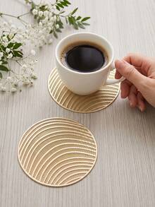 Tkvega • Home 4 miếng lót ly màu vàng, chất liệu PVC, lót ly cà phê, có thể giặt, dễ làm sạch, lau được, chống trượt, chịu nhiệt, phù hợp trang trí phòng, bàn ăn gia đình, trang trí nhà cửa, hoàn hảo cho ngày lễ, tiệc tùng, sinh nhật, đám cưới và tiệc tối - Vàng - Xem 9