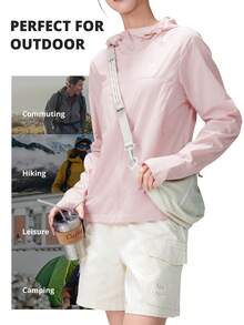 CAMEL CROWN 女士户外轻便透气防晒外套，高紫外线防护，清凉透气，适合春夏穿着 - 山茶粉 - 查看 8