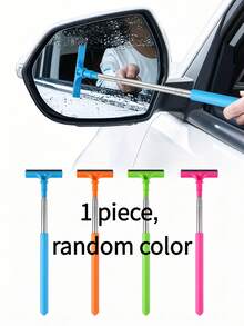 فرشاة سيارة تلسكوبية محمولة باليد، مساحة مرآة خلفية محمولة، منظف زجاج السيارة، مزيل المطر والصقيع، مكشطة الجانب مع شفرة مطاطية ناعمة، طول قابل للتعديل، مناسبة للزجاج الأمامي والنوافذ الجانبية والسقف البانورامي، أداة تنظيف سيارة عملية - A - مشاهدة 10