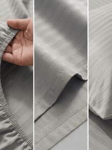 POLIGONO Sheet Sets With Pillowcases - Light Grey - View 5