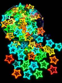 20/40/60pcs Colorful Glow-In-The-Dark Star Hair Clips, Glowing Five-Pointed Star Bangs Side Hair Clips, Women's Fluorescent Hair Accessories, Suitable For Daily Wear, Travel, Night Out, Multi-Color Random Assortment - Glow-in-the-dark - View 6