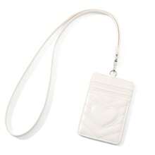 Women's Sweet Heart Quilted Card Holder, Lanyard ID Card Holder, PU Portable Credit Card And Badge Holder, Suitable For Office And School - Multicolor - View 15