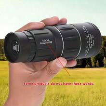 1pc 16x52 High Definition Portable Monocular Telescope, Long Distance High Definition Focus Compact Prism Monocular, Ultra High Magnification Single Optical Telescope, Suitable For Hiking, Camping, Fishing, Bird Watching, Hunting, Sports, Games, Sightseeing, Concerts, Gift - Black - View 13