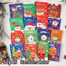 6/12/24pcs Christmas Mini Notebooks, Holiday Santa Claus Cartoon Pattern, Blank Pocket Memo Pads, Suitable For Children And Students, Christmas Party Gift Bag Fillers, Christmas Stocking Stuffers, Classroom Rewards, Bulk Pack, Random Colors - Christmas - View 7