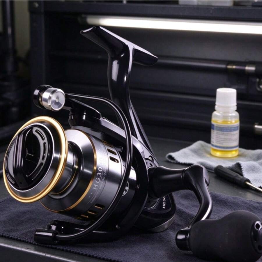 Smooth Powerful Spinning Fishing Reel, Lightweight Durable Metal Spool, Comfortable Non-Slip EVA Handle, High-Speed Smooth Line Retrieval, Large Line Capacity, Suitable For Freshwater And Saltwater Fishing, Ideal For Bass, Trout, Carp, Outdoor Fishing, Stable Brake System, Wear-Resistant Structure, Suitable For Beginners And Experienced Anglers, Reliable Fishing Gear For Shore, Boat, And Kayak Fishing - Black - View 1