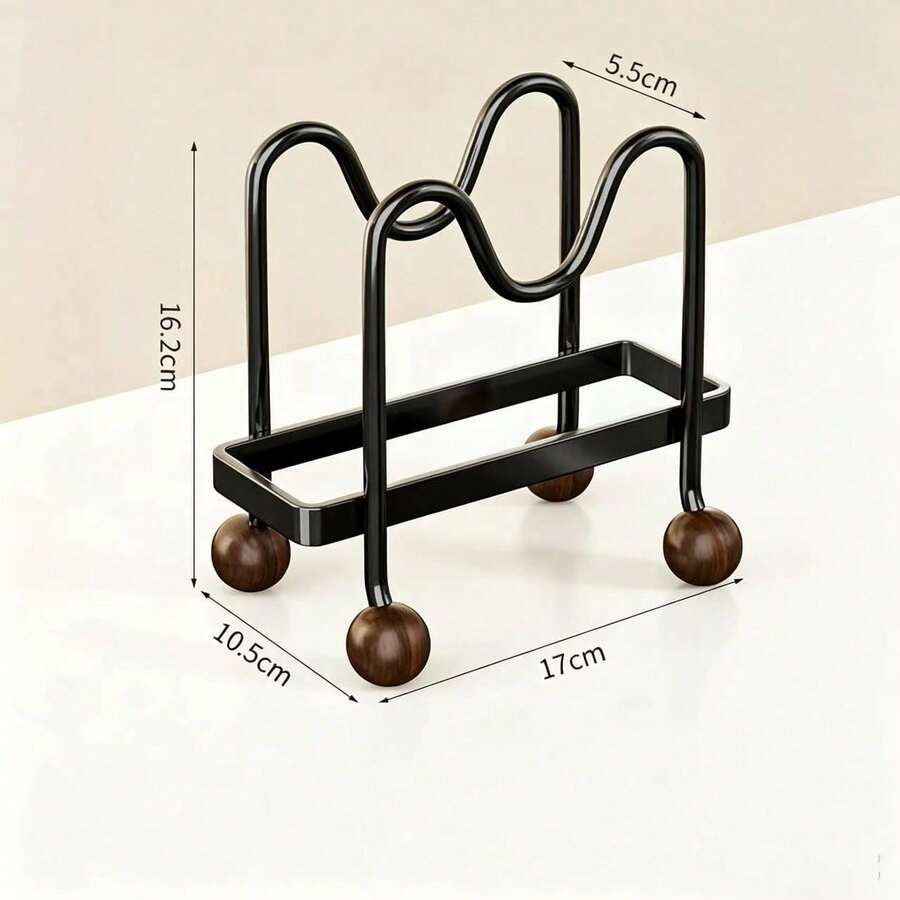 Cutting Board Storage Box, Triangle Cutting Board Rack, Black Metal Cutting Board Rack, Pot Lid Storage Rack, Suitable For Cabinet Countertop - Multicolor - View 1