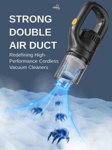 Cordless Car Vacuum Cleaner With Strong Suction, Portable Handheld Vacuum For Home And Car, USB Rechargeable, Multi-Functional Handheld Vacuum For Multiple Purposes Accessory Kit Car Interior Cleaner - A - View 4